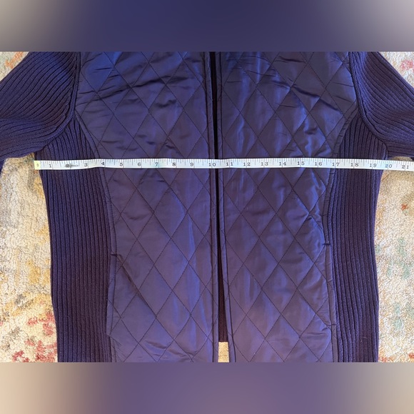 Croft & Barrow Purple Cotton Knitted Puffer Jacket Size Petite Large - Picture 10 of 10